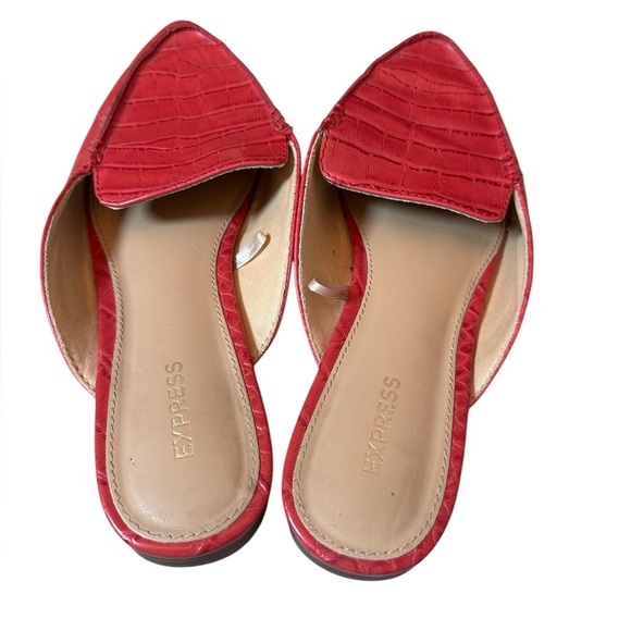 Express Red‎ Croc-Embossed Mules Slip On Shoes 7.5 - Picture 4 of 6